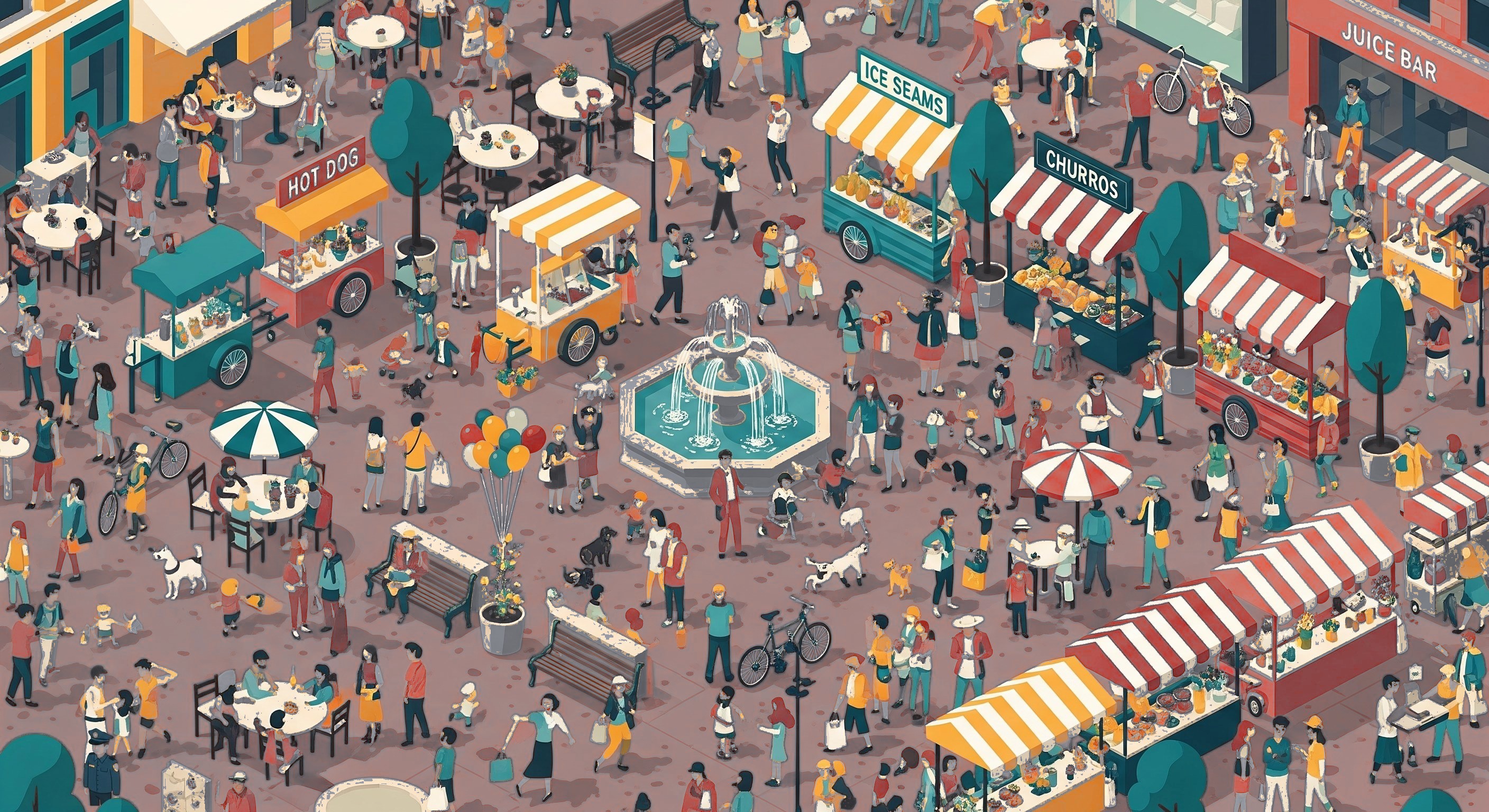 Una ciudad llena de gente